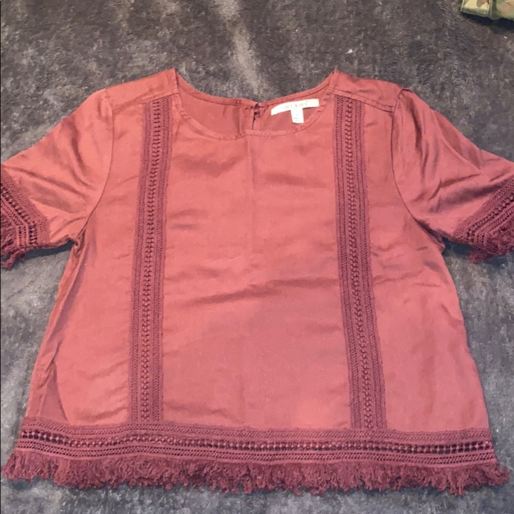 Francesca’s fringe edged top